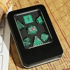 A Role Playing Dice Set: Metallic - Dragon Scale Green