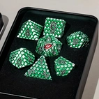 A Role Playing Dice Set: Metallic - Dragon Scale Green