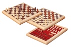 Chess checkers set, wooden box, field 35 mm (2803)