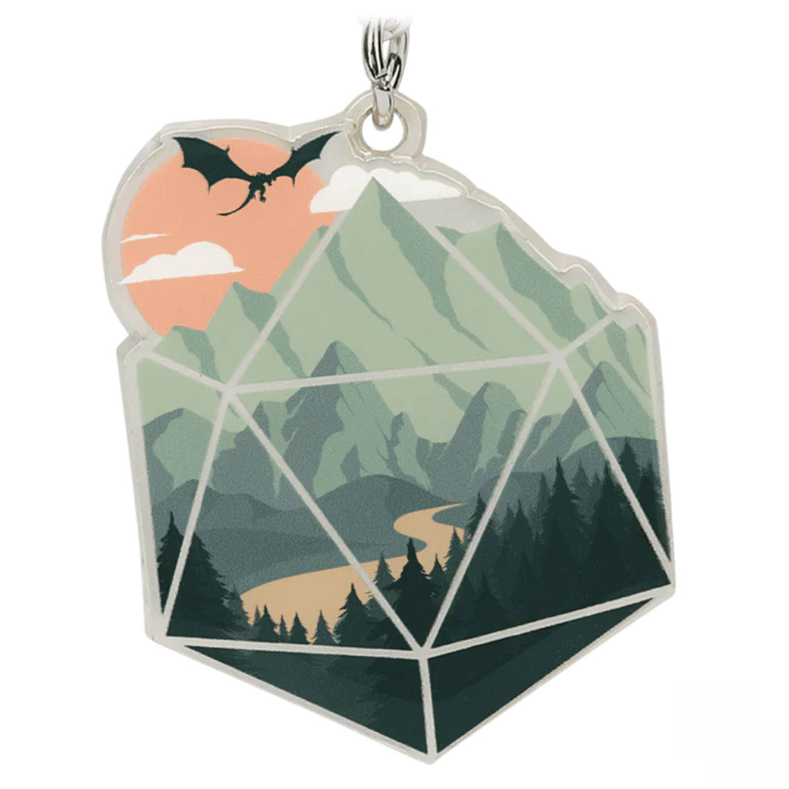 A D20 Scene Keychain