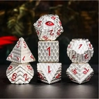 A Role Playing Dice Set Metallic - Dragon Scale Silver