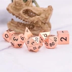 A Role Playing Dice Set Metallic - Mini Metall - Copper (storlek 10 mm)