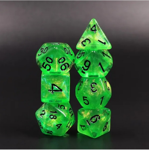 A Role Playing Dice Set: Forest Green