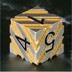 A Role Playing Dice Set Metallic - Gold Flash