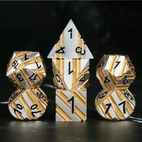 A Role Playing Dice Set Metallic - Gold Flash