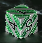 A Role Playing Dice Set Metallic - Borg