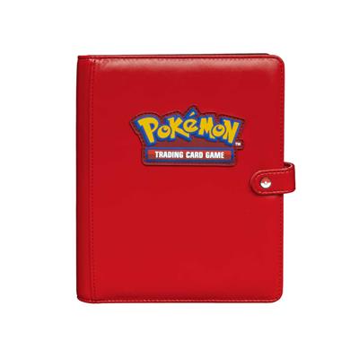 Premium Red 4-Pocket Snap Binder for Pokémon