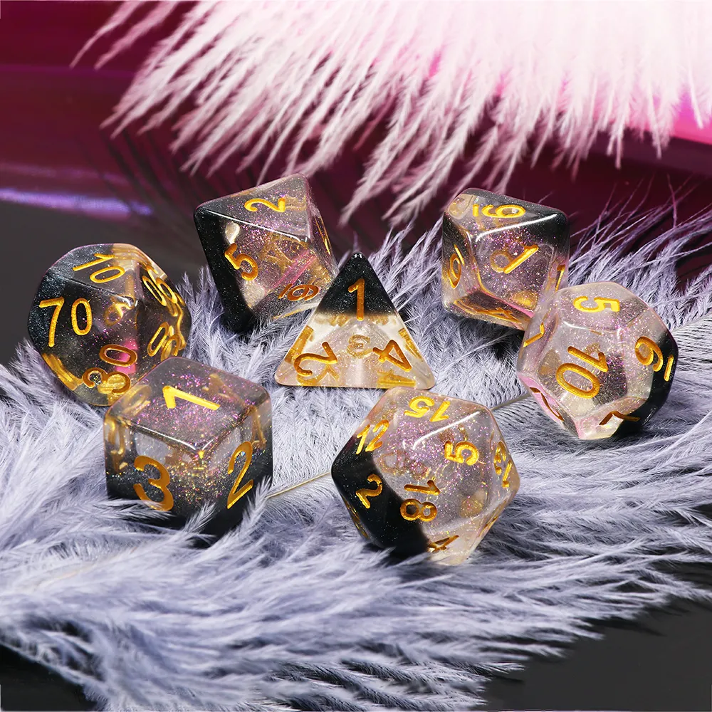 A Role Playing Dice Set:  Black Ice