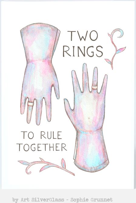 Gratulationskort - Two Rings, To Rule Together