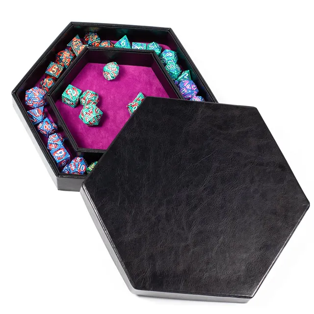 Hexagon Dice Storage Tray Rosa