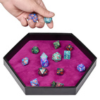 Hexagon Dice Storage Tray Rosa