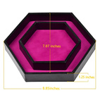Hexagon Dice Storage Tray Rosa