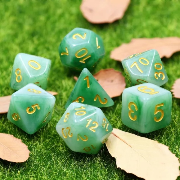 A Role Playing Dice Set: Green Jade