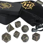 Metal Dice Set Ancient Bronze