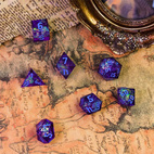 A Role Playing Dice Set - Blue And Glitter