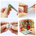 Sam's Study - DIY Miniature House, Bookshelf Decoration Kit - Rolife
