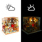 Sam's Study - DIY Miniature House, Bookshelf Decoration Kit - Rolife