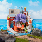 Sea Holiday Restaurant - DIY Miniature House, Bookshelf Decoration Kit - Rolife