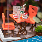 Sea Holiday Restaurant - DIY Miniature House, Bookshelf Decoration Kit - Rolife