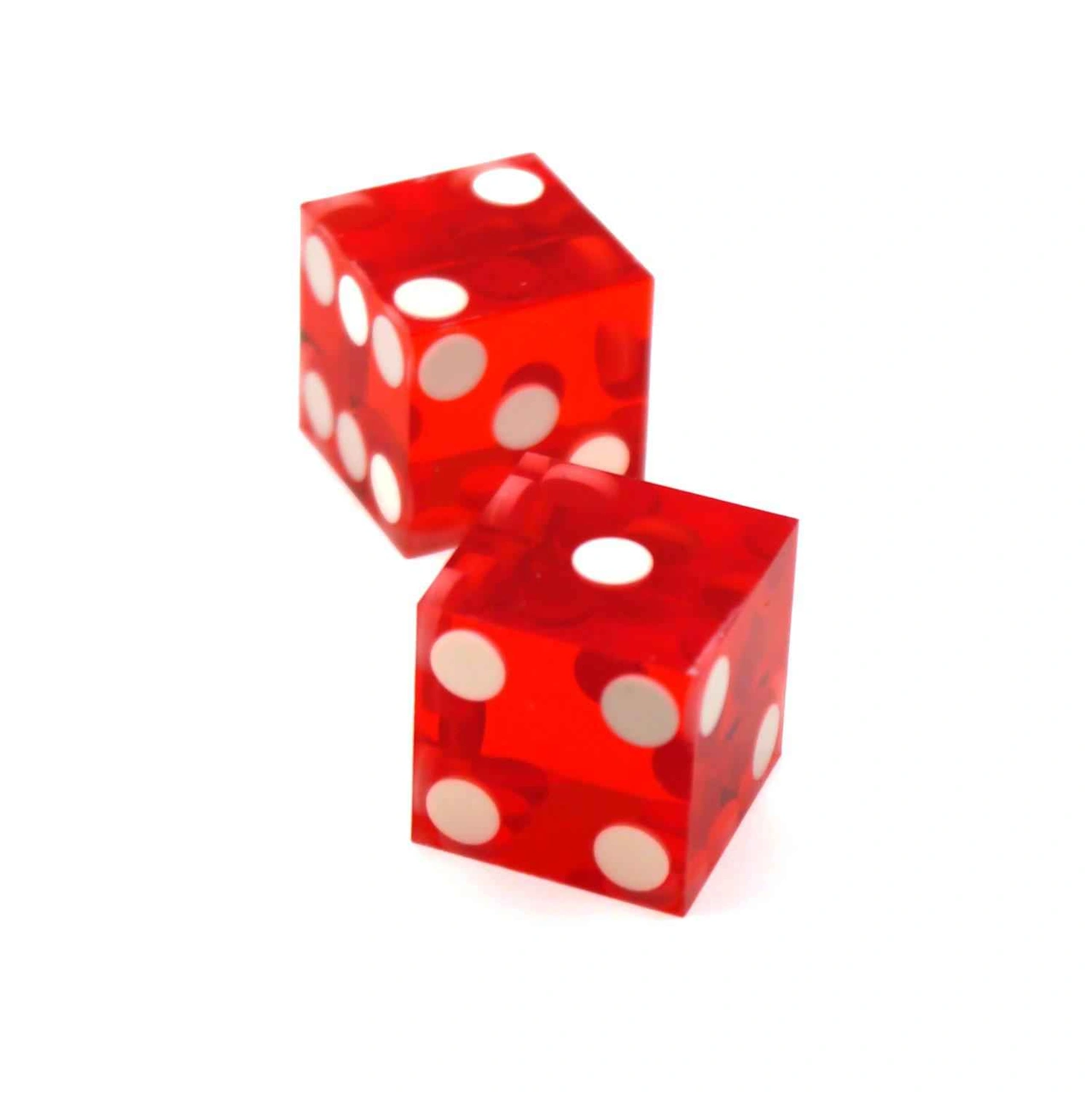 Tärningsset D6 Transparent: Casinotärningar (Röd)