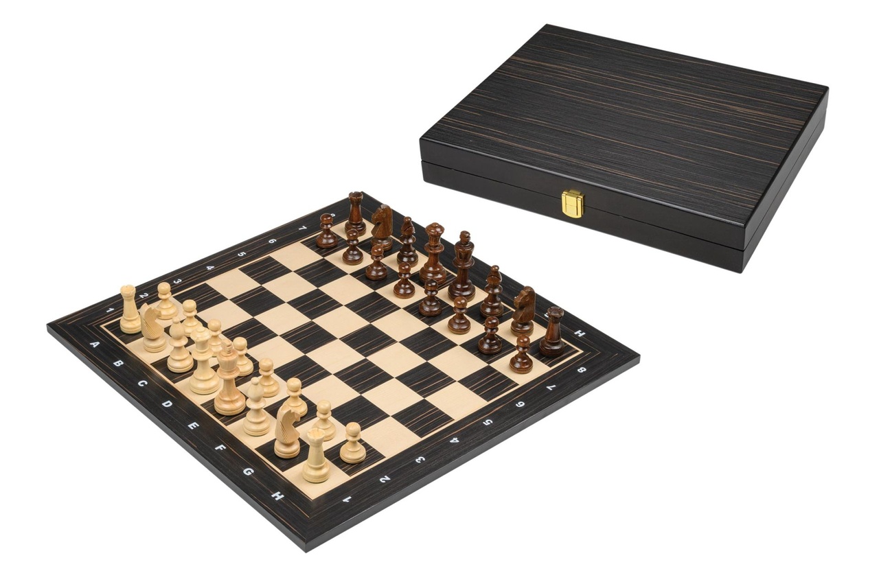 Chess-Set black, Tournament, field 50mm (2515)