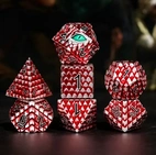 A Role Playing Dice Set Metallic - Dragon Scale Red
