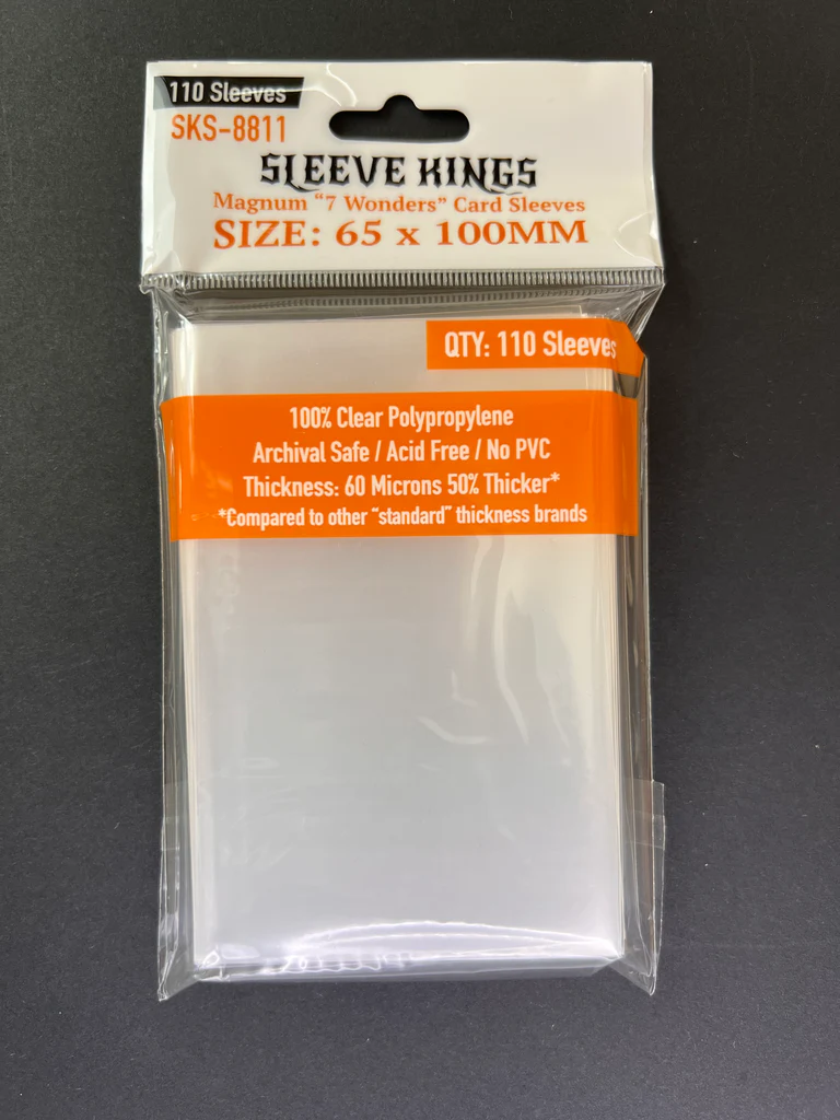65x100mm Magnum 7 Wonders Card Sleeves 60 Microns (110)