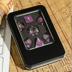 A Role Playing Dice Set Metallic - Dragon Scale Dark Rose