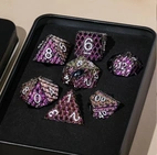 A Role Playing Dice Set Metallic - Dragon Scale Dark Rose