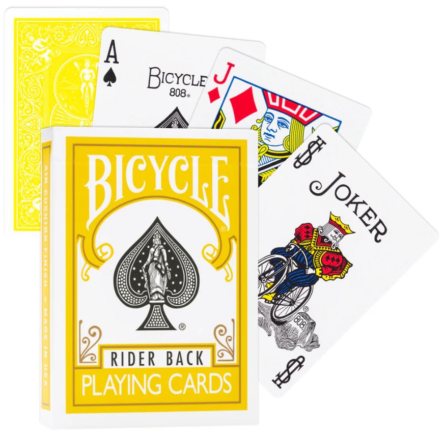 Bicycle Rider Back playing cards (Yellow)
