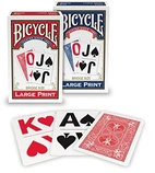 Bicycle Bridge Size Large Print Playing Cards (Red or blue deck)