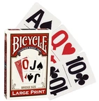 Bicycle Bridge Size Large Print Playing Cards (Red or blue deck)