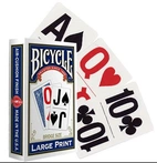 Bicycle Bridge Size Large Print Playing Cards (Red or blue deck)