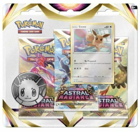 Pokémon TCG - Sword & Shield Astral Radiance 3-pack Blister - Eevee