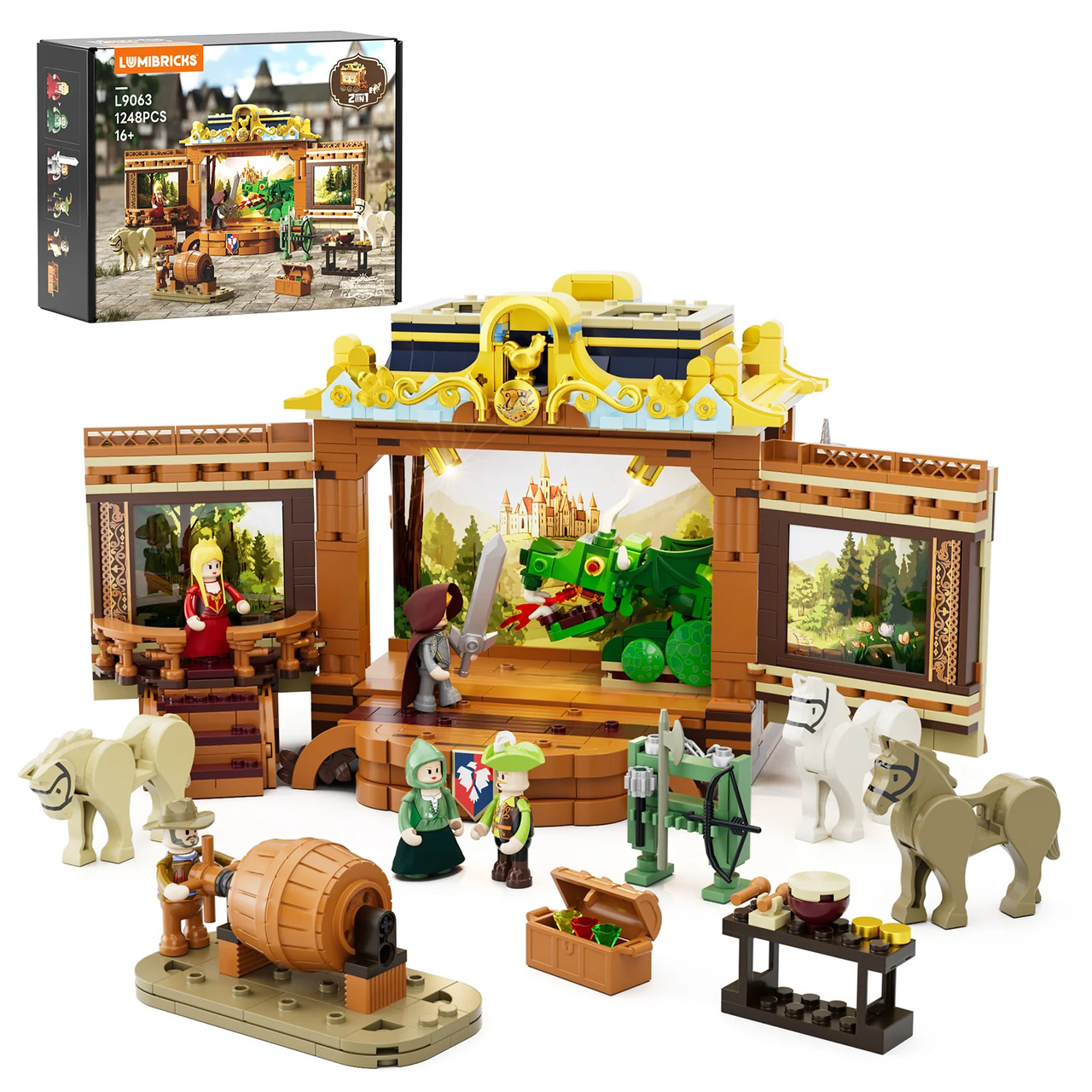 Medieval Troupe Carriage 1248PCS
