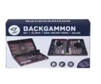 Backgammon 18'' burl walnoot