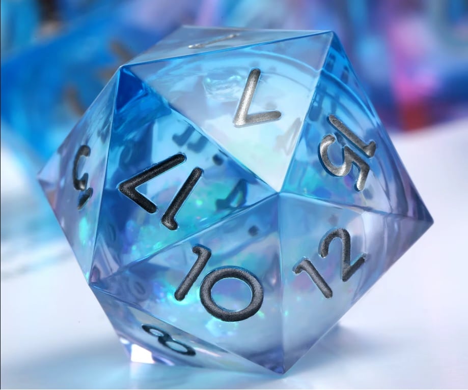 D20 Blue And Pink Liquid Core (33mm)