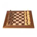 Walnut Schack set 50x50cm (Large) with Staunton Chessmen Manopoulos