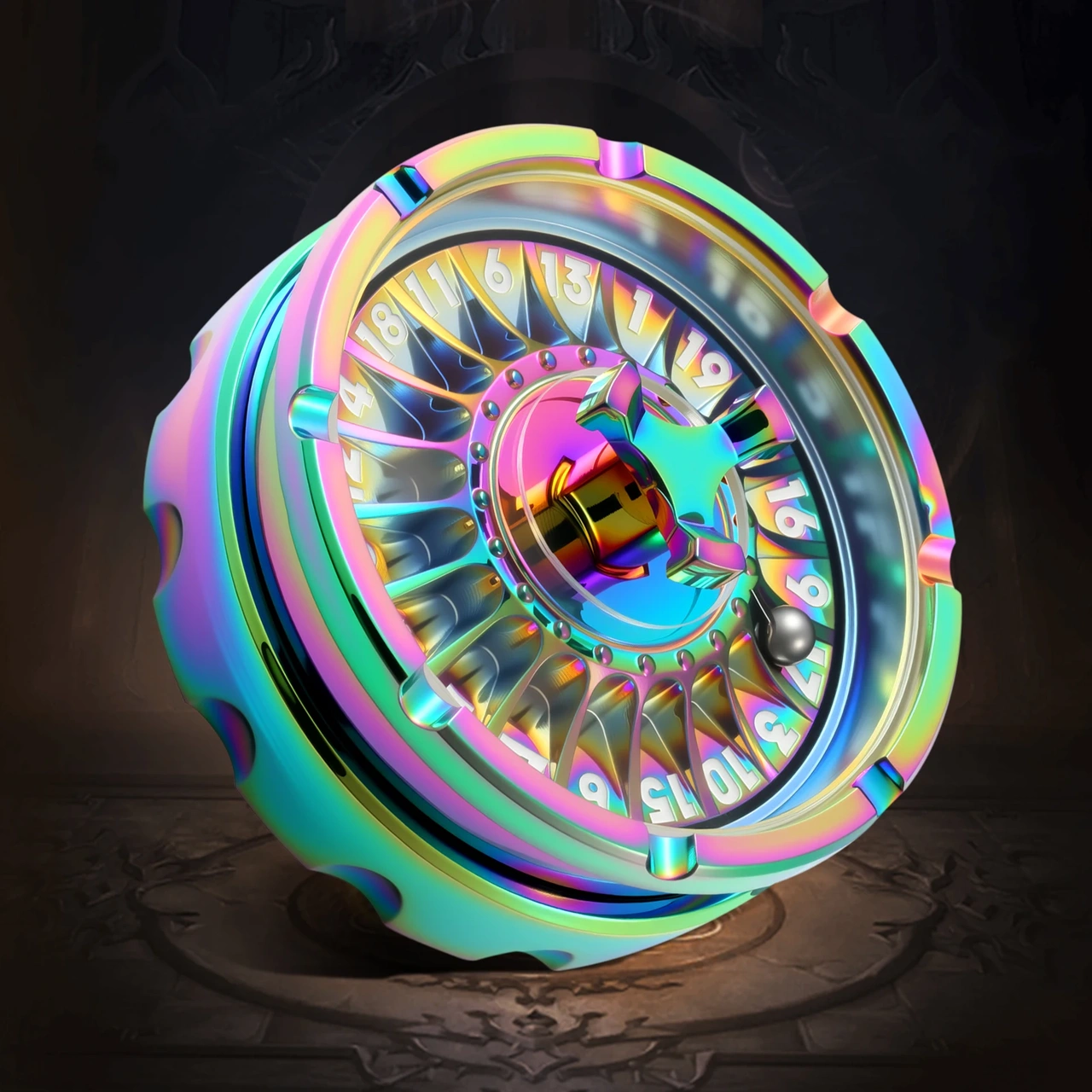 Roulette Dice D20 Rainbow