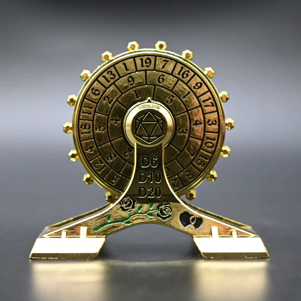 Wheel 7-in-1 spin dice for dnd/role playing - Gold