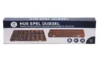 Double mancala in walnut with 75 large gemstone pieces