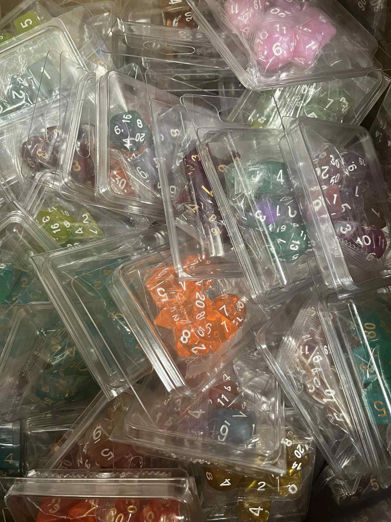 A Role Playing Dice Set: Random Dice Set Plastic Packaging