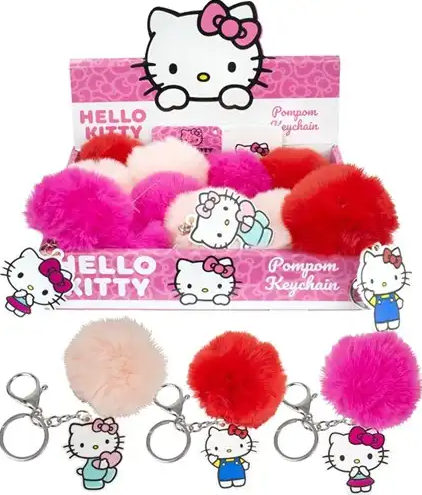Hello Kitty key hanger plush pompom 7cm