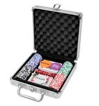 Poker set: 100 poker chips in aluminum case (3756)
