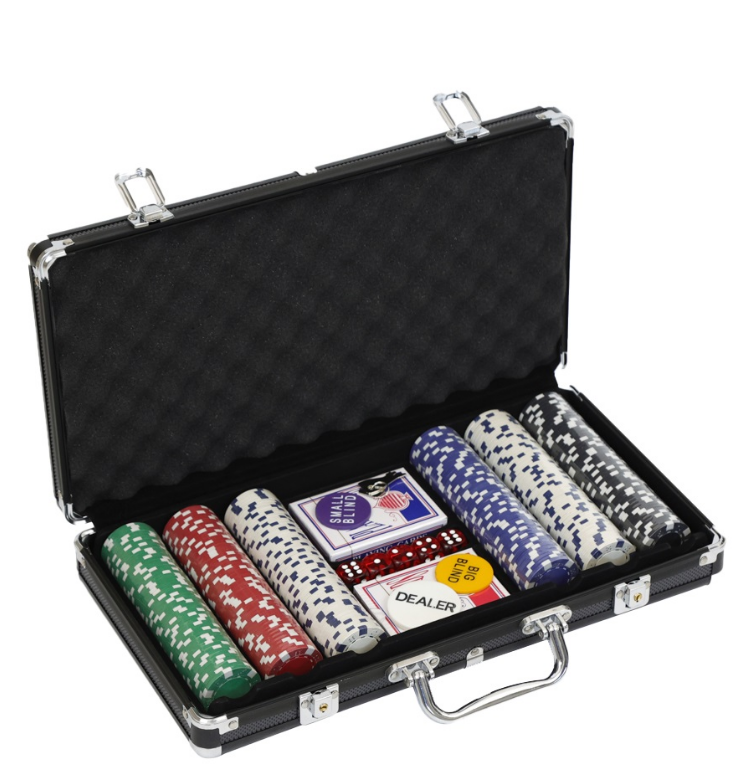 Pokerset in black case, 300 chips (11.5 gram)