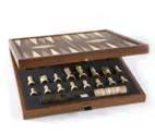 Classic 2-in-1 Chess & Backgammon Set in Walnut Case