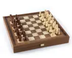 Classic 2-in-1 Chess & Backgammon Set in Walnut Case