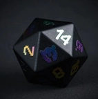 A Role Playing Dice Set - Obsidian Gemstone Dice