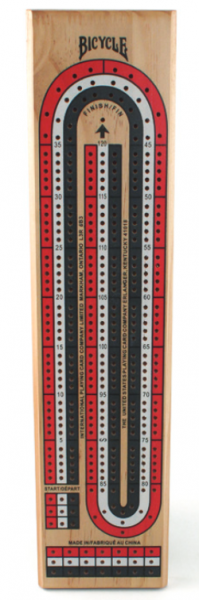 Bicycle Cribbage Board 3 Track Color Coded