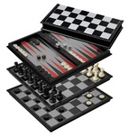 Chess-Backgammon-Checkers-Set, field 37 mm, magnetic (2506)